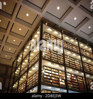 Beinecke Rare Book & Manuscript Library, Interior View, Yale University, New Haven, Connecticut, USA Stock Photo