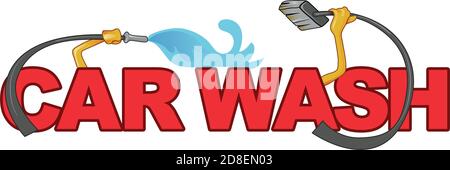car wash symbol isolated on white. vector illustration Stock Vector