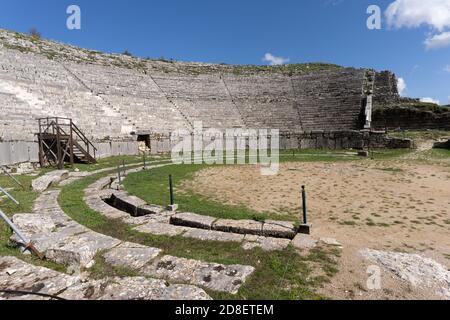 Ruins of Dodona, Epirus, northwestern Greece. Home to the oldest Hellenic oracle, second only to the oracle of Delphi in prestige. Stock Photo