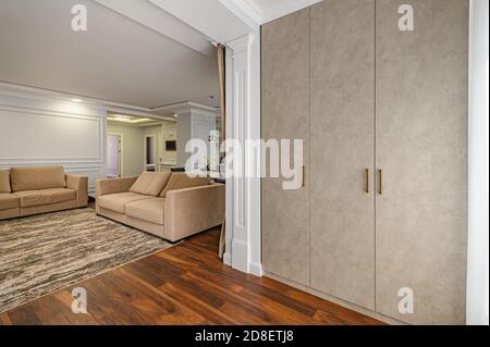 Contemporary living room interior in studio flat Stock Photo