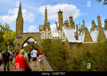 The Wizarding World of Harry Potter Hogsmeade Village Stock Photo - Alamy