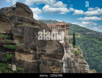 The Monastery of Varlaam in the Meteora a stunning rock formation in ...