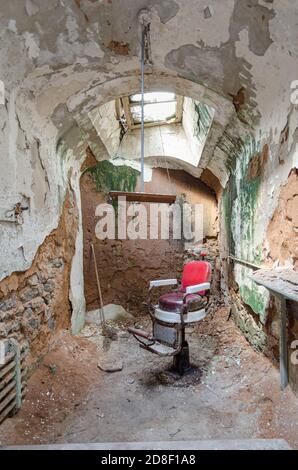 A typical prison cell at Eastern State Penitentiary. Photo by Liz Roll Stock Photo