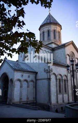 Kashueti St. George Church in Tbilisi, Georgia, Caucasus, Eastern Europe. Stock Photo