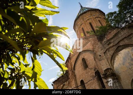 Crumbling abandoned church in central Tbilisi, Georgia, Caucasus, Eastern Europe. Stock Photo