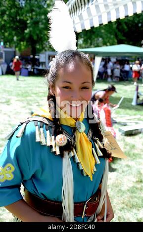 American Indian Chippewa tribal Pow Wow - Port Huron M ichigan Stock Photo