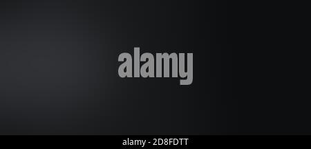 Smooth Black abstract background. Blurry wide black color  gradient  for display your products Stock Photo