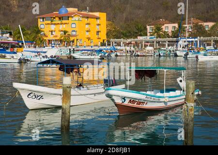 Marina, Santa Cruz Port, Huatulco, Oaxaca State, Pacific Coast, Mexico Stock Photo