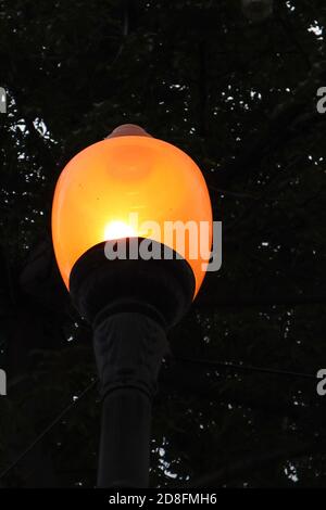 an old lamp is on Stock Photo