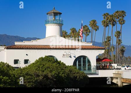 Rusty's Pizza Parlor, Cabrillo Boulevard, Santa Barbara Harbor, California, USA Stock Photo