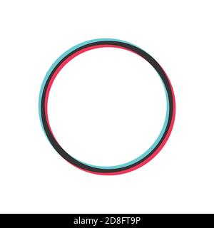 Glitch Social media user profile icon Vector Illustration Stock Vector