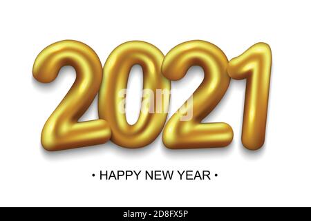 2021 New Year background with gold numbers. Festive premium design template for holiday greeting card Stock Vector
