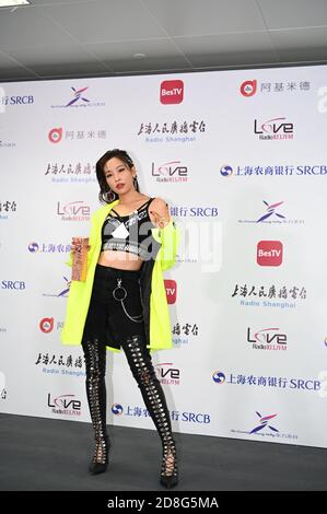 Taiwanese-American singer, songwriter, actress, composer and producer Cindy Yen attends Love Radio Award Ceremony in Shanghai, China, 19 September 202 Stock Photo