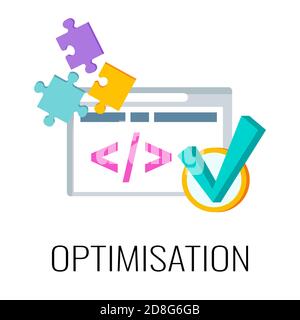 Optimize Website for Search Engines Icon. Stock Vector