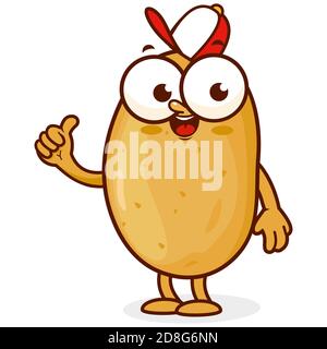 Cartoon potato character. Stock Photo