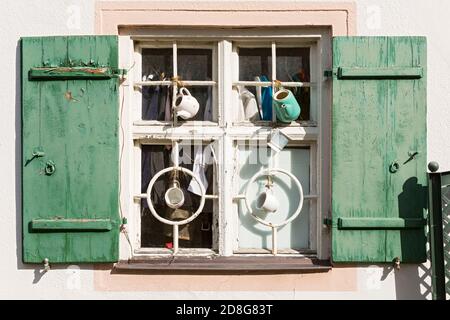 Beilngries, Innerer Graben, Wohnhaus, Fenster, Kunsthandwerk, Detail Stock Photo