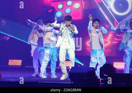 Taiwanese singer and actress Tarcy Su performs in her concert 'Flowers in Life' in Taipei, Taiwan, 12 September 2020. Stock Photo