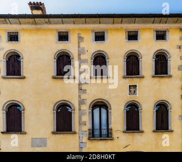 Italy Veneto Vittorio Veneto - Serravalle -Palazzo Flaminio  ( XV century ) Stock Photo