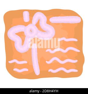 festive christmas box gingerbread cookies cakes with icing. funny cartoon new year snack isolated on white Stock Vector