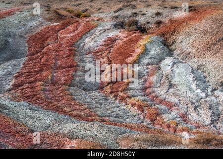 Amazing beautiful slopes of red mountains Stock Photo
