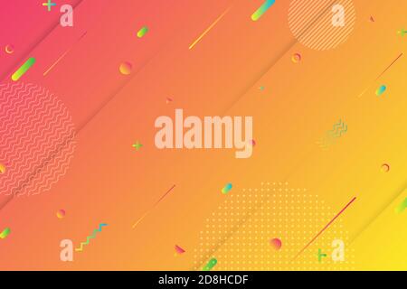Colorful abstract background using minimal geometry as an element. Stock Vector