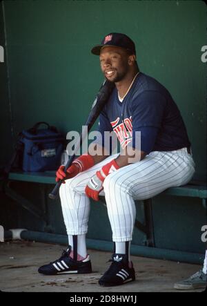 Minnesota Twins Kirby Puckett at the spring training facility in Ft. Myers, Florida on March 15, 1989. Photo by Francis Specker Stock Photo