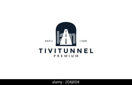 tunnels road transportation  logo vector icon design Stock Vector