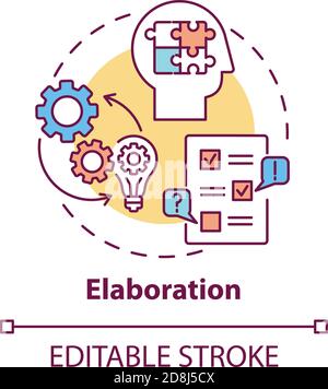 Elaboration concept icon Stock Vector