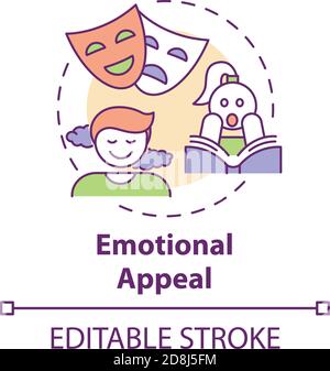 Emotional appeal concept icon Stock Vector
