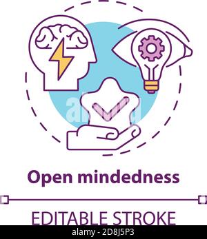 Open mindedness concept icon Stock Vector