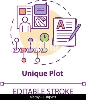 Unique plot concept icon Stock Vector