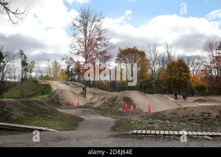 24th of October 2020, Brantford Ontario Canada, Brantford rotary bike park located at 390 Grand River Ave.  Luke Durda/Alamy Stock Photo