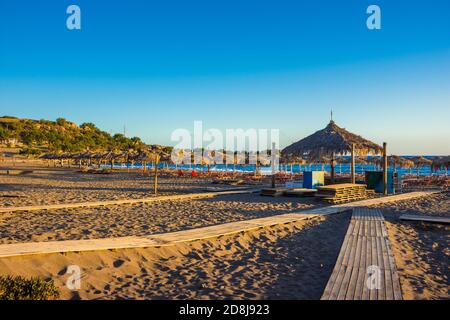 Traditional village of Paleochora, Crete, Greece. Stock Photo