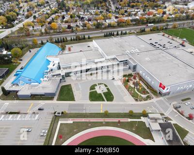 24th of October 2020 - Brantford Ontario Canada - Wayne Gretzky Sports Centre Aerial. 254 N Park St. Luke Durda/Alamy Stock Photo