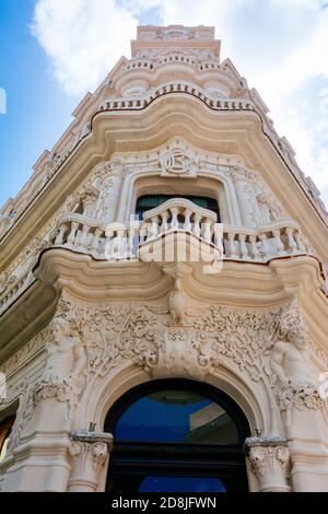 The Cueto Palace - Palacio Cueto, is one of the best exponents of art nouveau in Havana. Today Hotel Palacio Cueto. La Habana - La Havana, Cuba, Latin Stock Photo