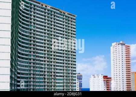 Skyscrapers in Vedado. La Habana - La Havana, Cuba, Latin America and the Caribbean Stock Photo