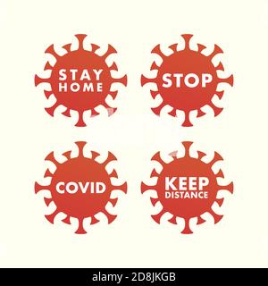 Set of web banners coronavirus or covid concept Stock Vector