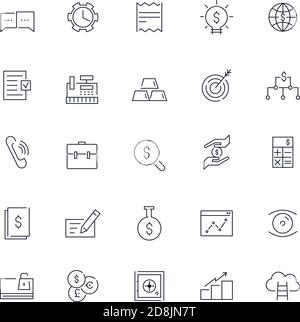 Line icons set. E-commerce pack. Vector Batch Stock Vector