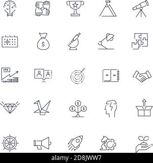 Line icons set. Start Up pack. Vector Stock Vector