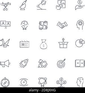 Line icons set. Start Up pack. Vector  Stock Vector