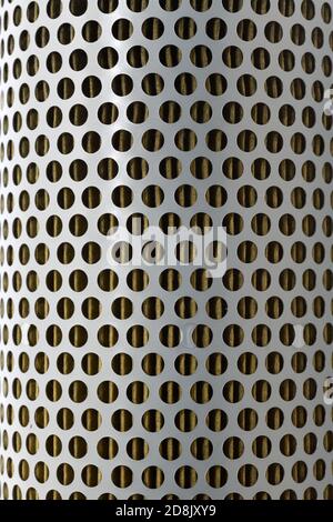 detail of a tractor oil filter creates an industrial textured background Stock Photo