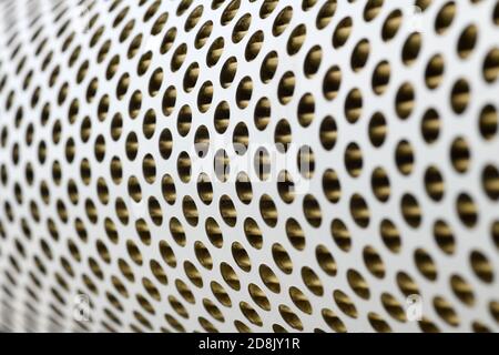detail of a tractor oil filter creates an industrial textured background Stock Photo