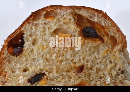 sliced fruit bun on a white background Stock Photo