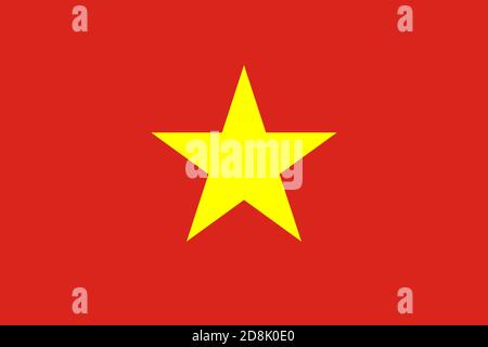 Official Large Flat Flag of Vietnam Horizontal Stock Photo