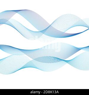 Abstract waves and lines on a white background Stock Vector