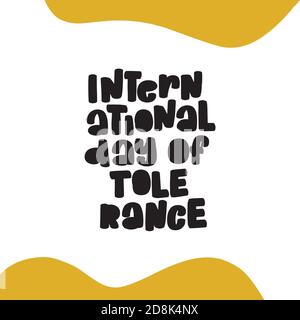 International Day for Tolerance Vector stock Illustration. Stock Vector