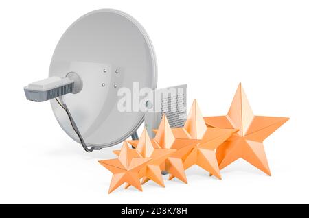 3d rendering golden satellite dish with solar panel isolated on white ...