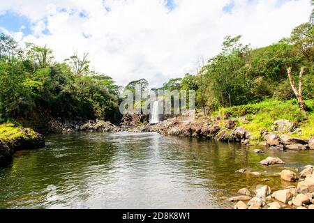 The Rainbow Falls in Hilo on Big Island Hawaii Stock Photo