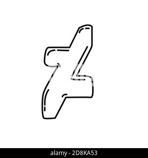 Deviantart Icon. Doodle Hand Drawn or Black Outline Icon Style Stock Vector