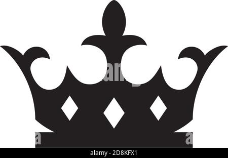 Crown silhouette icon design template vector isolated illustration Stock Vector